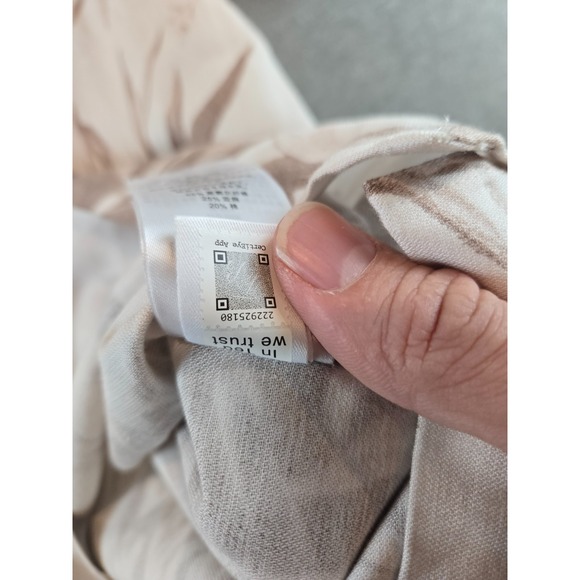 NWT Ted Baker Belmar Shirt Mens 2 Small Ivory Short Sleeve Linen Blend Floral - Picture 13 of 15